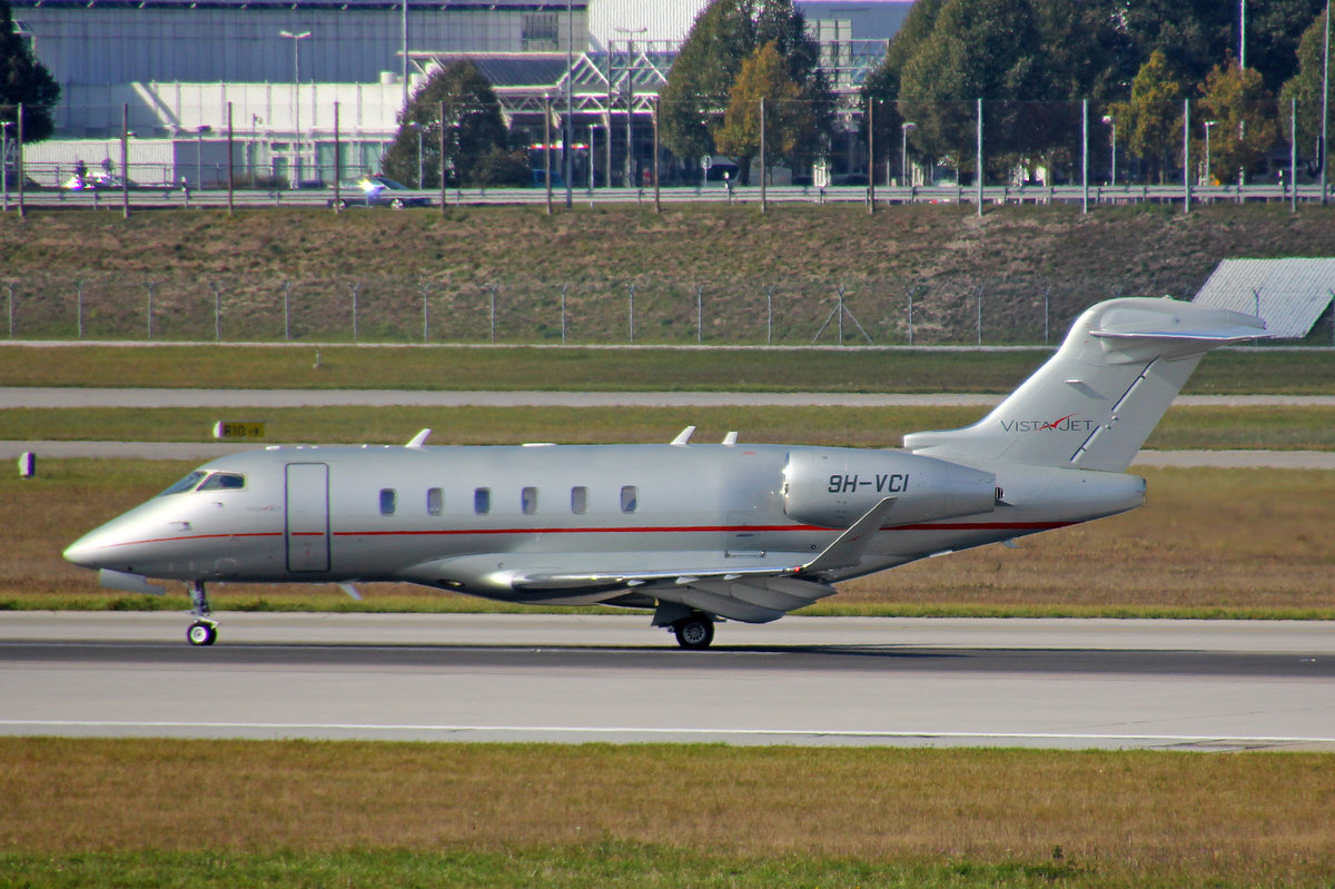 Vista Jet, 9H-VCI, Bombardier Challenger 350, 25.September 2016, MUC München, Germany.