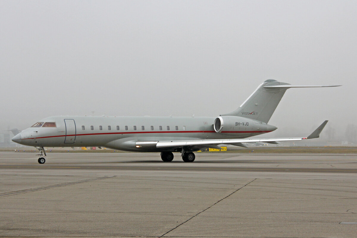 VistaJet Malta, 9H-VJD, Bombardier Global 6000, msn: 9472, 19.Januar 2026, ZRH Zürich, Switzerland.