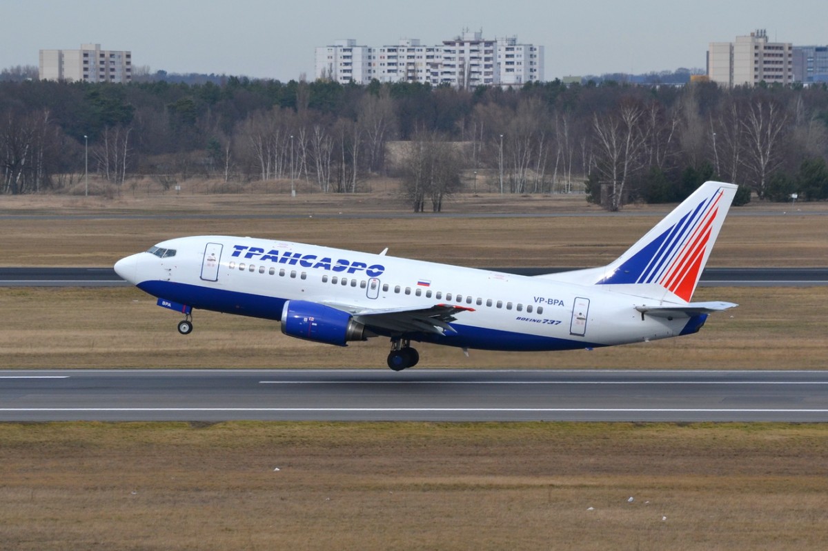 VP-BPA Transaero Airlines Boeing 737-5K5    18.02.2014   Berlin-Tegel