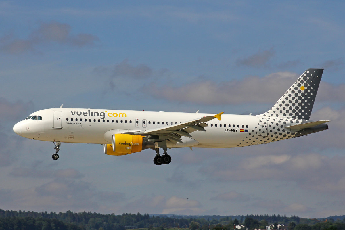 Vueling Airlines, EC-MBY, Airbus A320-214, 7.August 2017, ZRH Zürich, Switzerland.