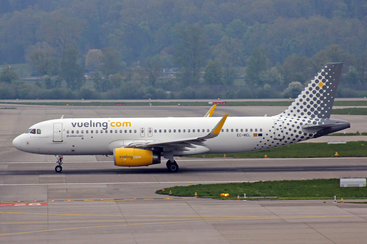 Vueling Airlines, EC-MEL, Airbus A320-232, msn: 6450, 23.April 2022, ZRH Zürich, Switzerland.