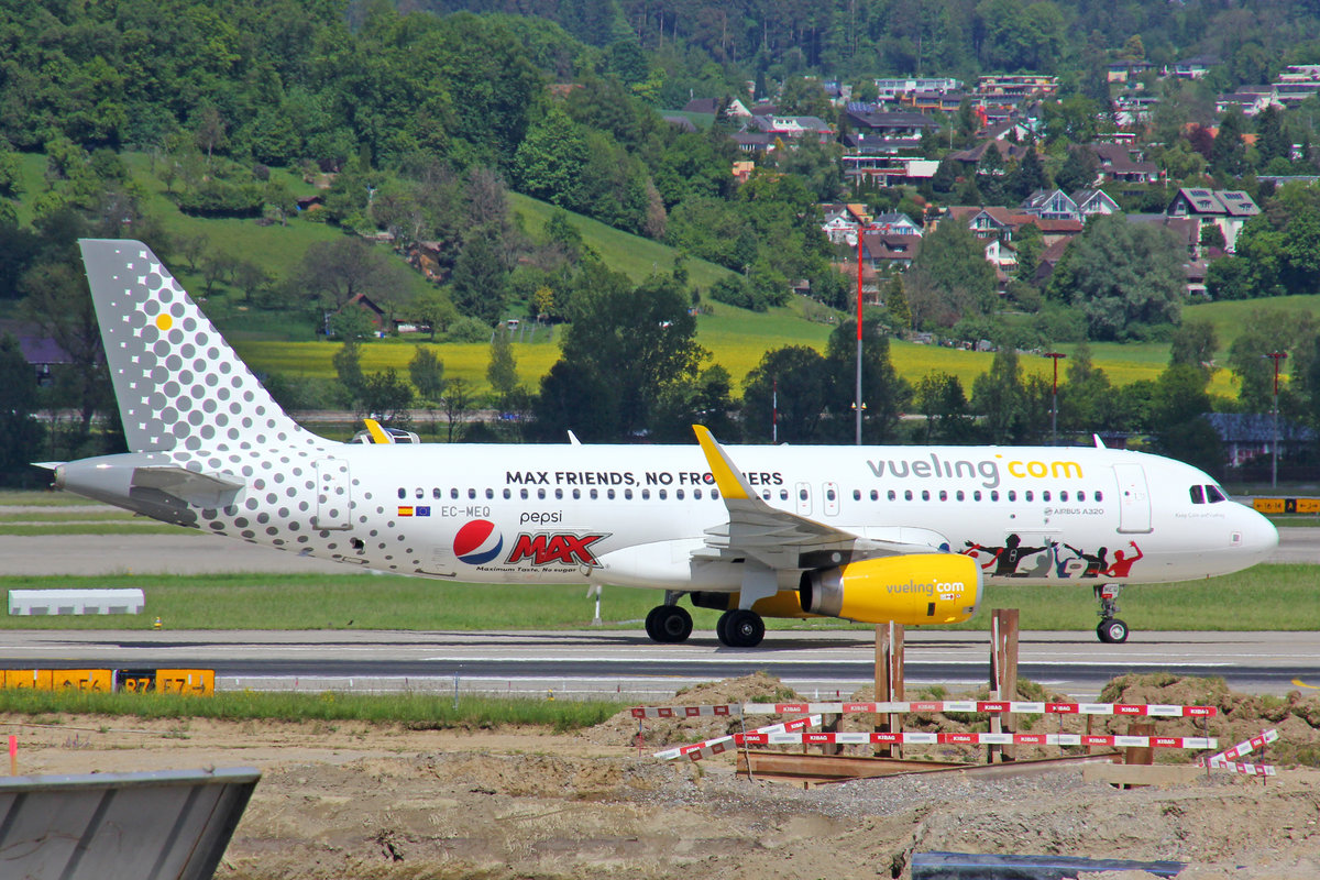Vueling Airlines, EC-MEQ, Airbus A320-232, 13.Mai 2017, ZRH Zürich, Switzerland.