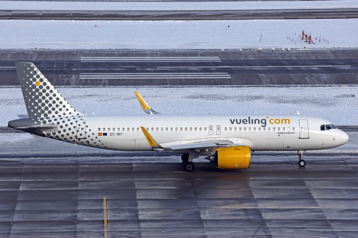 Vueling Airlines, EC-NIY, Airbus A320-271N, msn: 10052, 19.Januar 2024, ZRH Zürich, Switzerland.