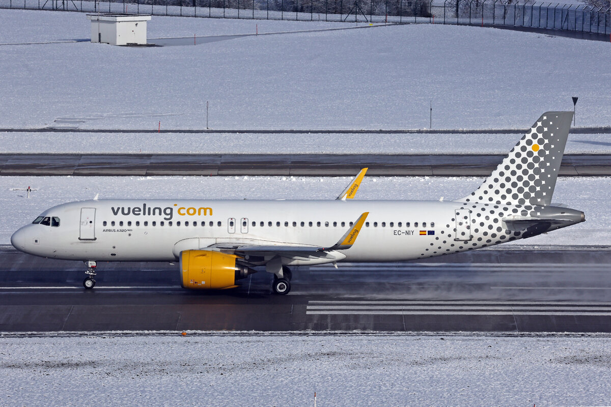 Vueling Airlines, EC-NIY, Airbus A320-271N, msn: 10052, 19.Januar 2024, ZRH Zürich, Switzerland.