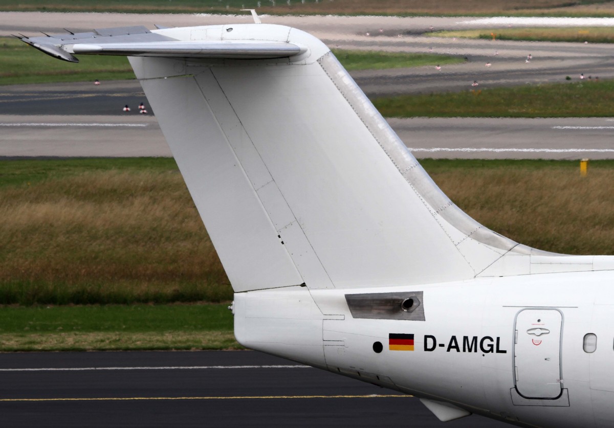 WDL Aviation, D-AMGL, BAe 146-200/ Avro RJ-85 (Seitenleitwerk/Tail), 01.07.2013, DUS-EDDL, Dsseldorf, Germany 
