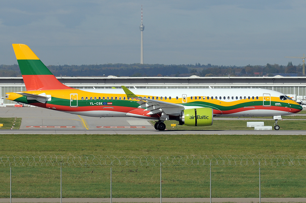 YL-CSK Airbus A220-371 20.10.2019