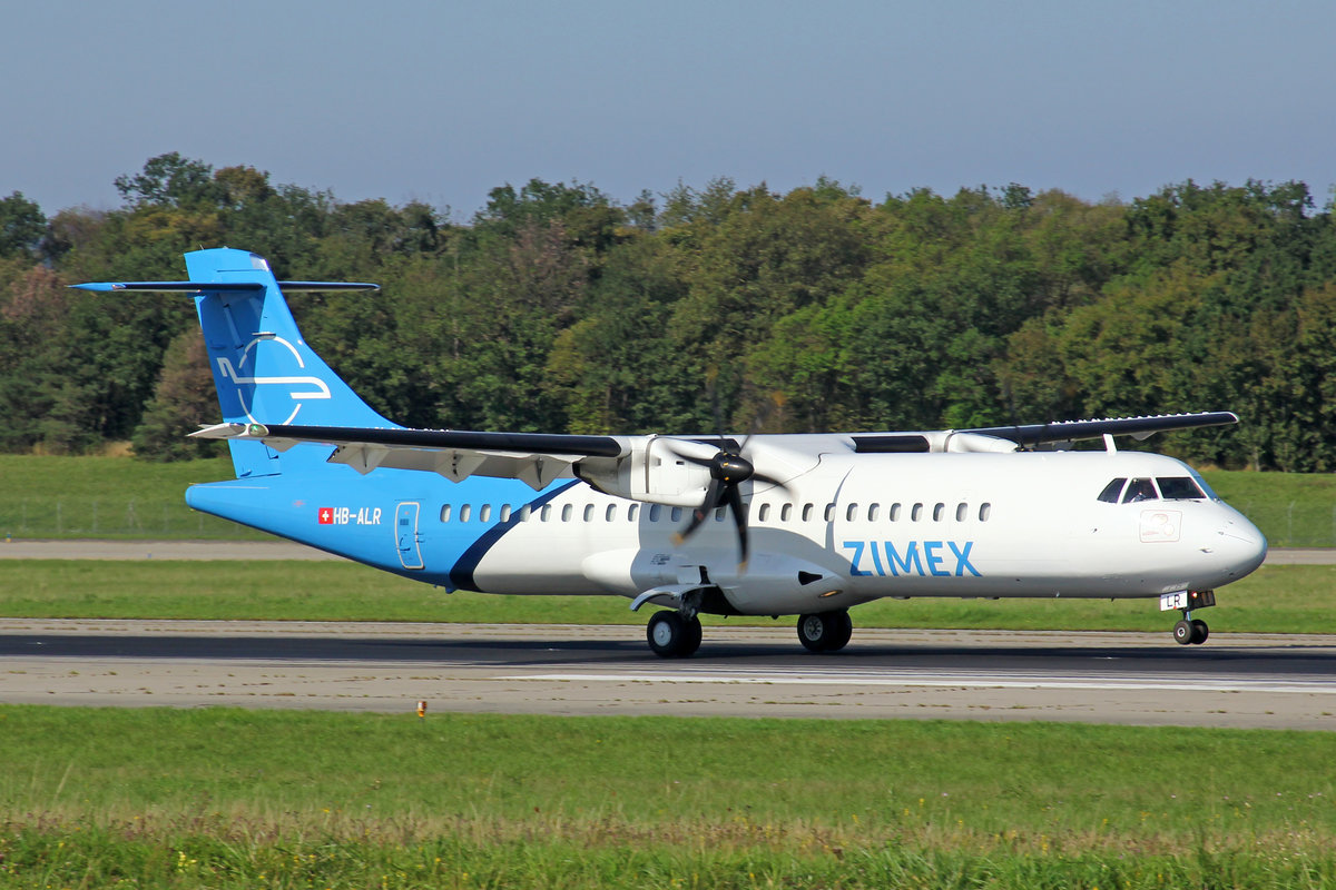 Zimex Aviation, HB-ALR, ATR 72-212A(-500), msn: 585, 24.August 2019, BSL Basel-Mülhausen, Switzerland.