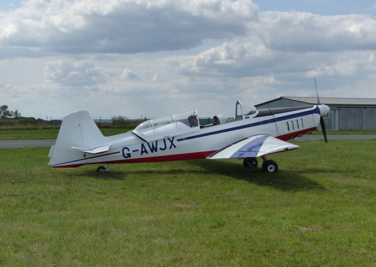 Zlin 526 TM, G-AWJX,Flugplatz Gera (EDAJ), 17.8.2019