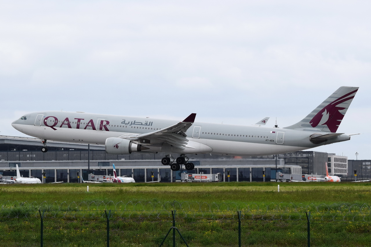 A7-AEN , Qatar Airways , Airbus A330-302 , Berlin-Brandenburg  Willy Brandt  , BER , 24.05.2023 