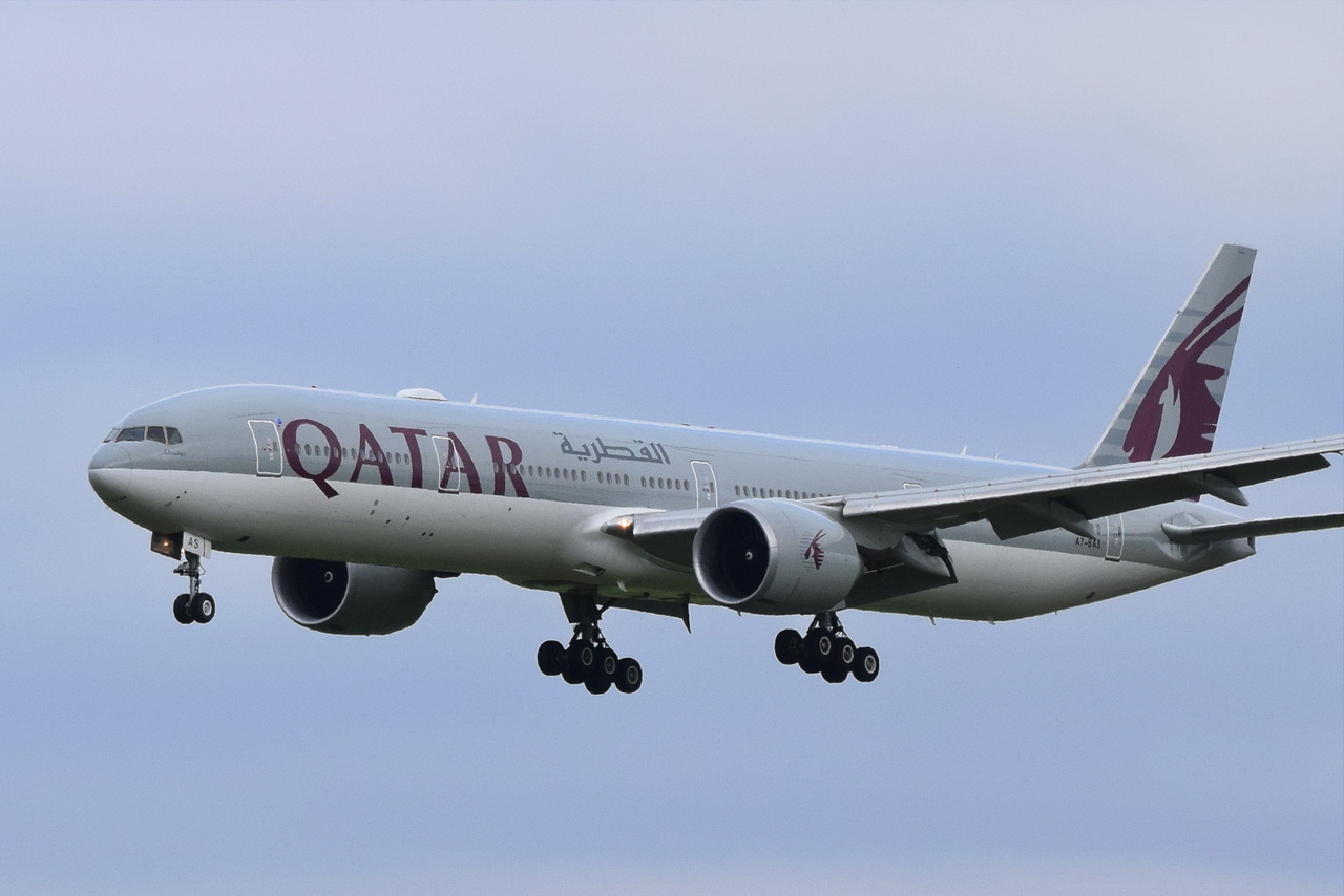 A7-BAS , Qatar Airways , Boeing 777-3DZER , Berlin-Brandenburg  Willy Brandt  , BER , 02.05.2023 