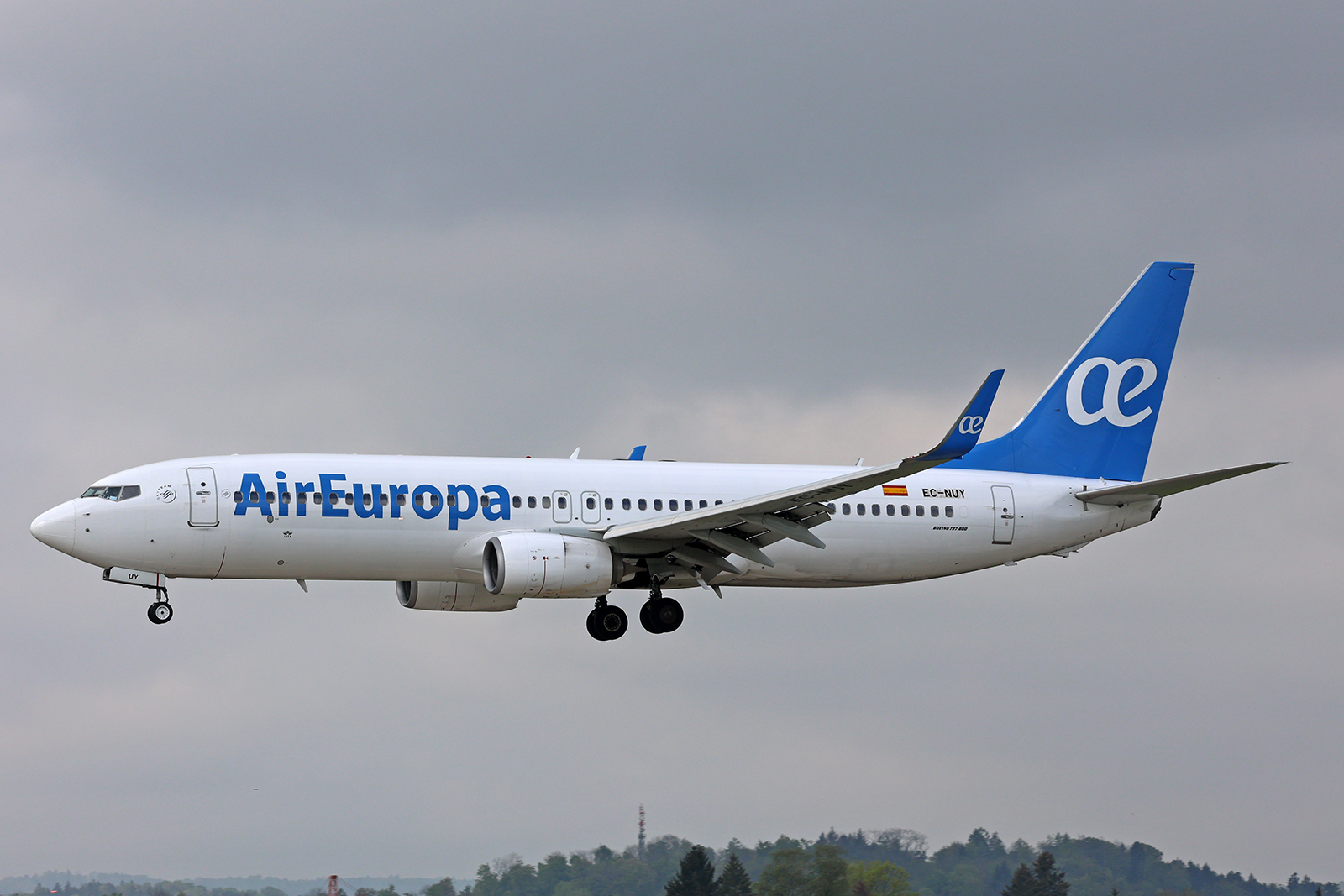 Air Europa, EC-NUY, Boeing B737-8GP, msn: 39858/5503, 03.Mai 2023, ZRH Zürich, Switzerland.