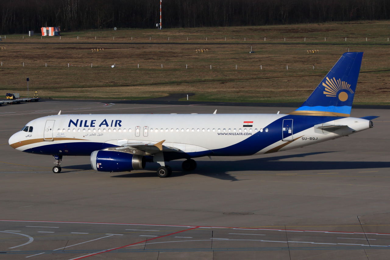 Nile Air, SU-BQJ, Airbus A320-232, S/N: 2874. Köln-Bonn (EDDK), 03.03.2024.