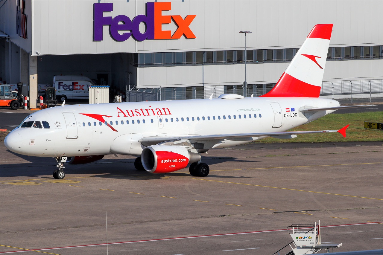 OE-LDC, Airbus A319 Austrian Airlines, CGN, 07.06.2021