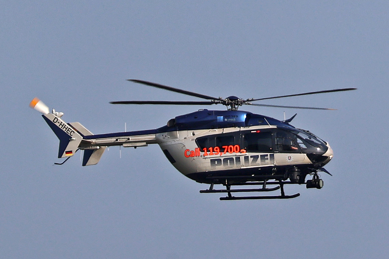 Polizei Hessen, D-HHEC, Eurocopter EC-145, msn: 9081, 15.August 2025, FRA Frankfurt am Main, Germany.
