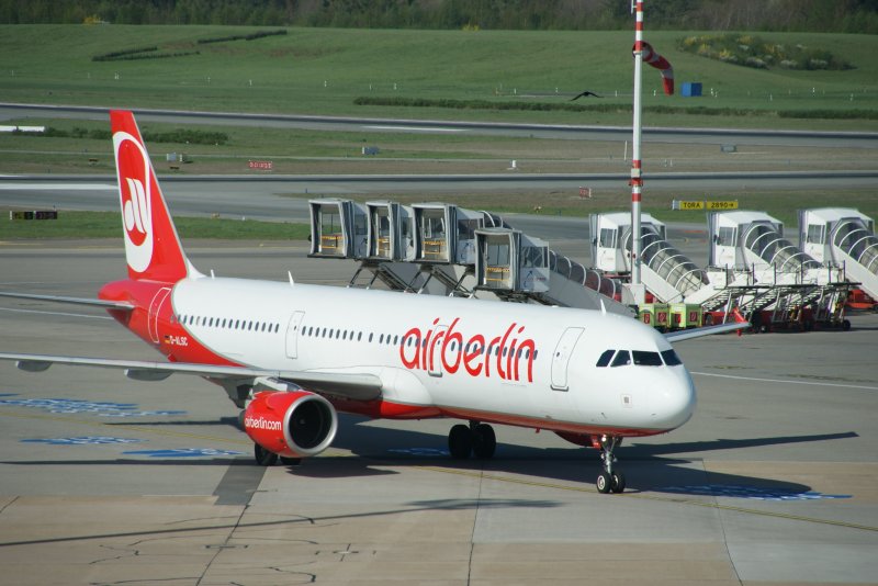 A321 der Air Berlin gekommen aus Mallorca