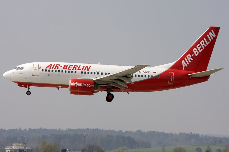 Air Berlin, D-AGEP, Boeing, B737-75B, 13.04.2009, ZRH, Zrich, Switzerland 

