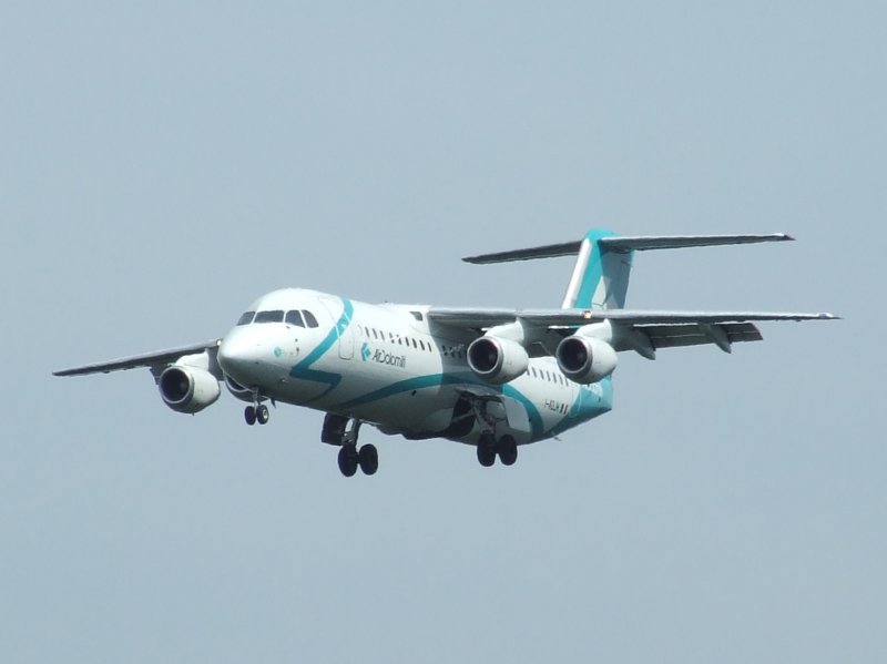 Air Dolomiti BAe 146-300 im Landeanflug auf Frankfurt am Main am 07.08.2008.