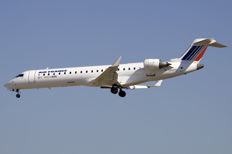 Air France - Brit Air, F-GRZD, Bombardier, CRJ-700, 13.06.2009, BCN, Barcelona, Spain 

