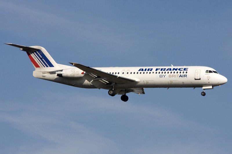 Air France by Brit Air, F-GPXI, Fokker, F-100, 21.03.2009, FRA, Frankfurt, Germany 

