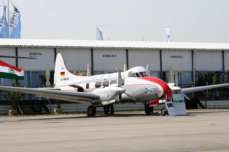 Air Incentive Classic De Havilland D.104 Dove D-INKA am 30.05.2008 auf der ILA in Berlin-Schnefeld