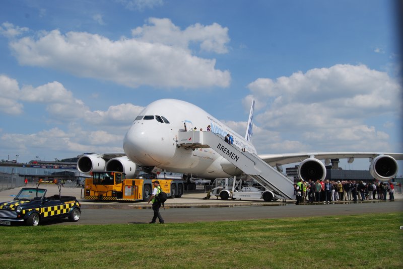 Airbus A380 beim Flugtag in Bremen am 10.05.09