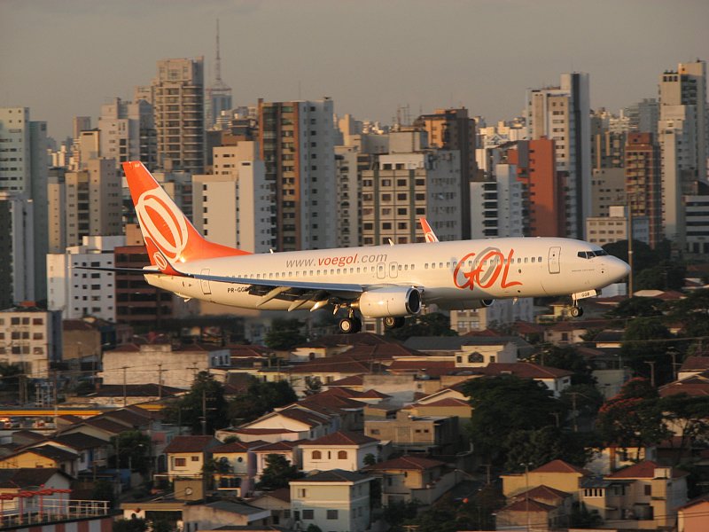 Anflug GOL B737 Sao Paulo CGH