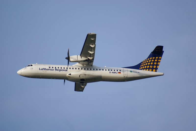 ATR 72-500, Lufthansa Regional, Contact Air, D-ANFJ, aufgenommen am FJS - 19.09.08
