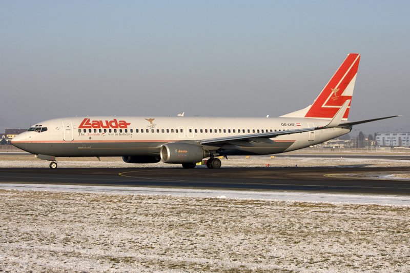 Austrian Airlines (Lauda Air), OE-LNP, Boeing, B737-8Z9, 10.01.2009, SZG, Salzburg, Austria 