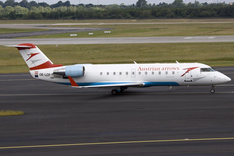 Austrian Arrows, OE-LCP, Bombardier, CRJ-200LR, 07.06.2009, DUS, Dsseldorf, Germany 


