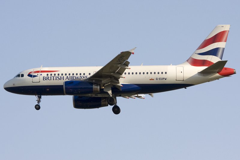 British Airways, G-EUPW, Airbus, A319-131, 21.04.2009, FRA, Frankfurt, Germany 

