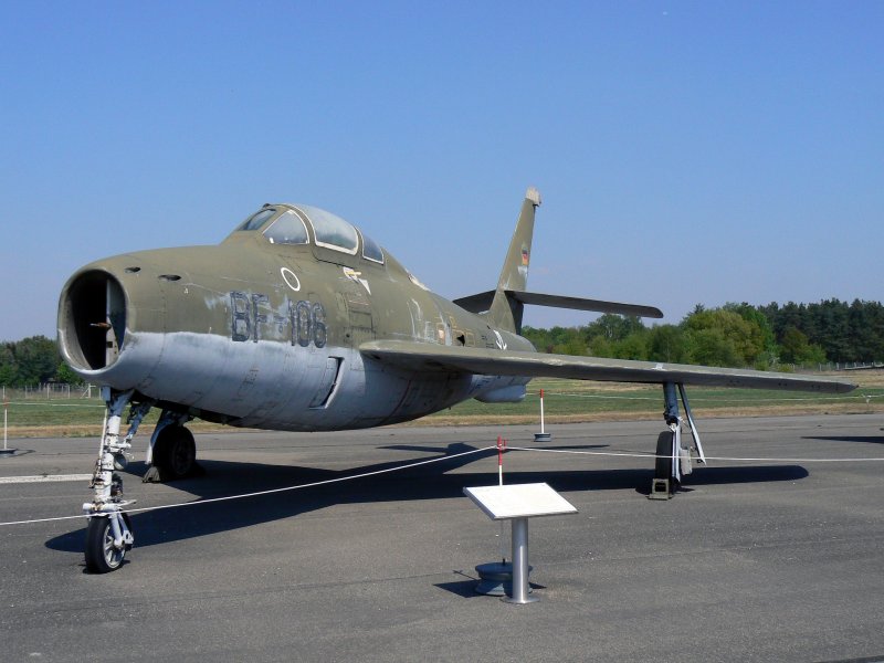 Bundeswehr Republic F-84F   Thunderstreak   BF-106 am 27.04.2007 im Luftwaffenmuseum Berlin-Gatow