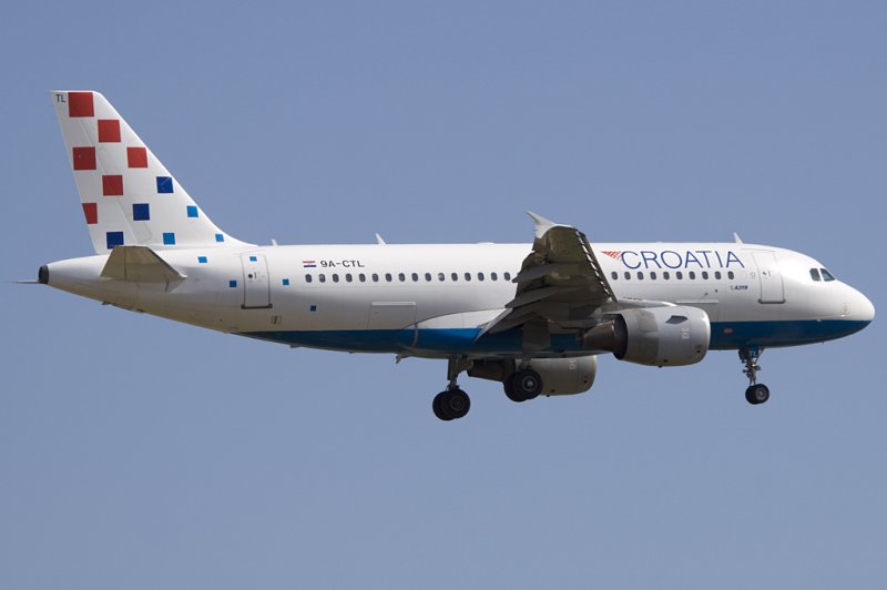 Croatia Airlines, 9A-CTL, Airbus, A319-112, 21.06.2009, BCN, Barcelona, Spain 
