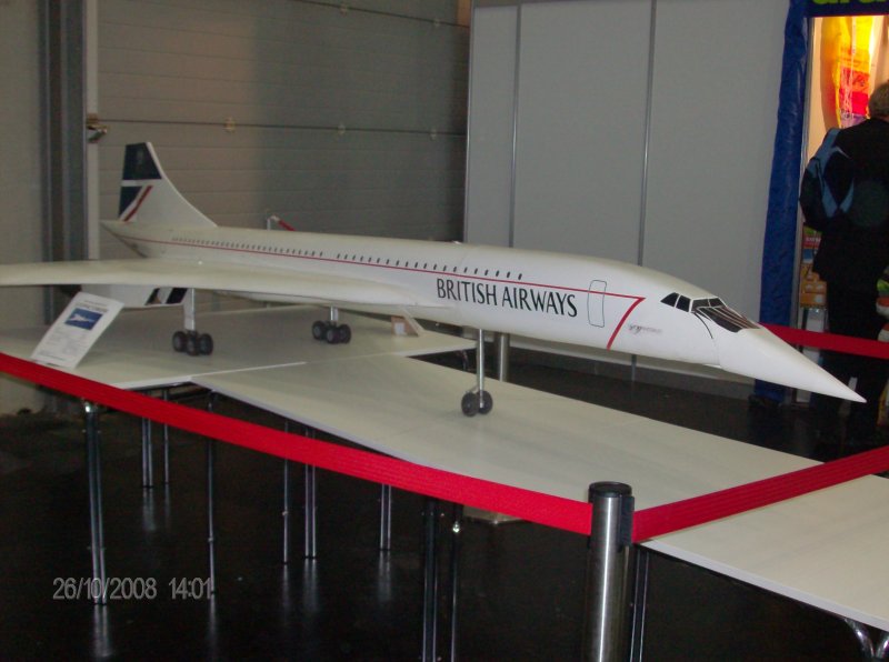 Die Concorde der Brtish Airways in klein auf der Modellbaumesse Wien