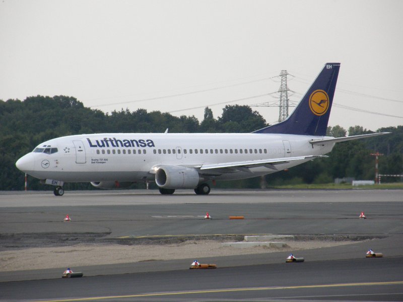 Die Lufthansa B-737-300  Bad Kissingen  in Dsseldorf beim Start. (14.07.2008)