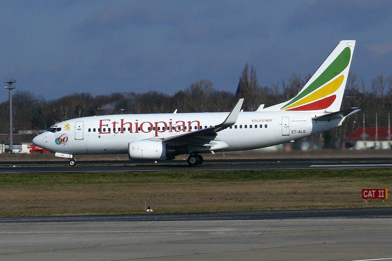Ethiopian 737 ET-ALQ - Ende Staatsbesuch in Berlin - Takeoff 26L 20.03.2008