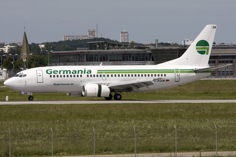 Germania, D-AGEB, Boeing, B737-35B, 03.06.2009, STR, Stuttgart, Germany 

