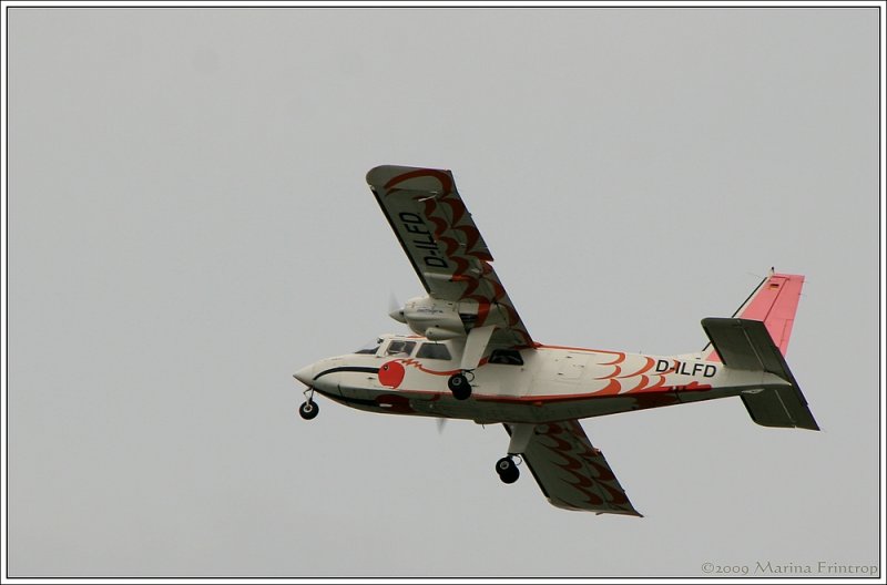Inselflieger D-ILFD Britten Norman BN 2  Islander , LFH Luftverkehr Friesland Harle Brunzema und Partner KG Detailinfos: http://www.inselflieger.de/flotte.php