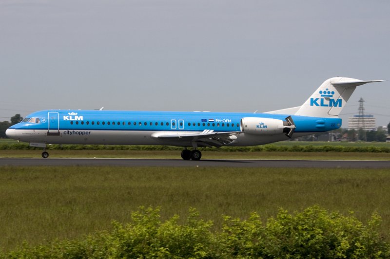 KLM Cityhopper, PH-OFM, Fokker, F-100, 21.05.2009, AMS, Amsterdam, Netherlands 
