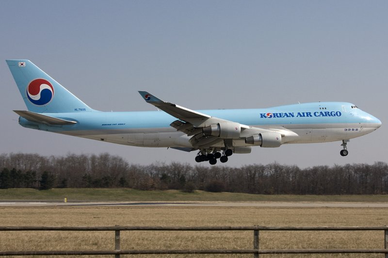 Korean Air Cargo, HL7605, Boeing, B747-4B5F-ER, 22.03.2009, BSL, Basel, Switzerland 

