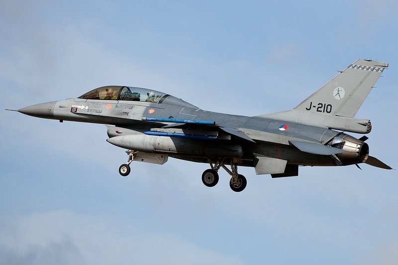 Landung F-16, J-210/Niederlande/ in ETSN/ Neuburg/Germany