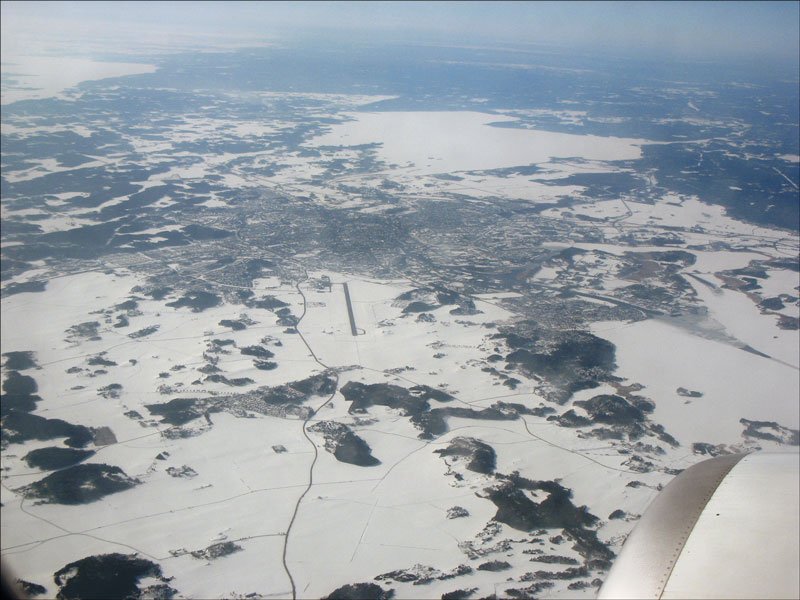 Luftaufnahme (2) aus einer Ryanair Boeing 737 vom Flug Stockholm (Skavsta) - Hamburg (Lbeck); 16.03.2006
