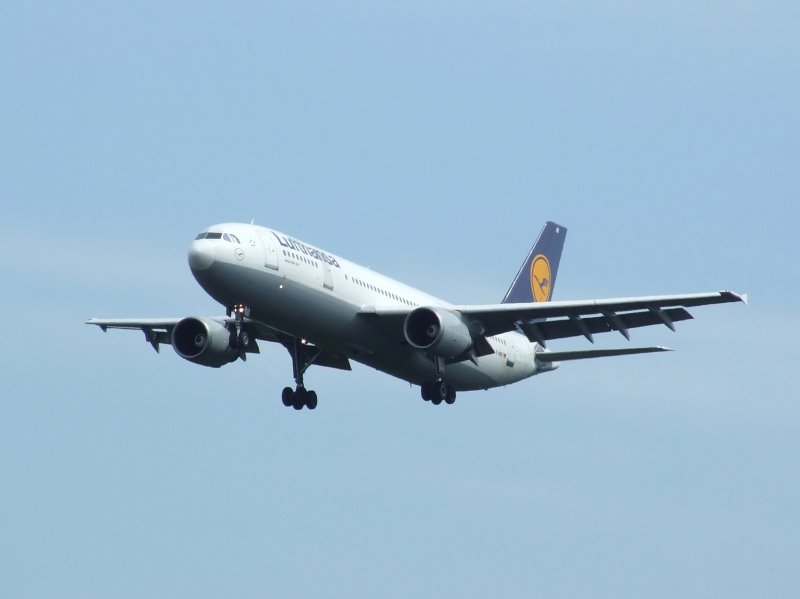 Lufthansa Airbus A 300-600  D-AIAY  beim Landeanflug auf Frankfurt am Main am 07.08.2008.
