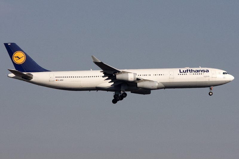 Lufthansa, D-AIGU, Airbus, A340-313, 21.03.2009, FRA, Frankfurt, Germany 




