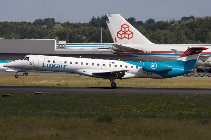 Luxair, LX-LGY, Embraer, ERJ-145, 04.07.2009, LUX, Luxemburg, Luxemburg 


