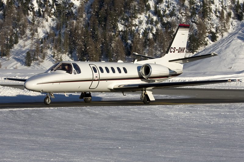 NetJet, CS-DHK, Cessna, 550 Citation, 31.01.2009, SMV, Samedan, Switzerland