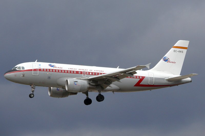 Retro-Iberia. EC-KKS. Flughafen Frankfurt/Main. 28.03.2009.