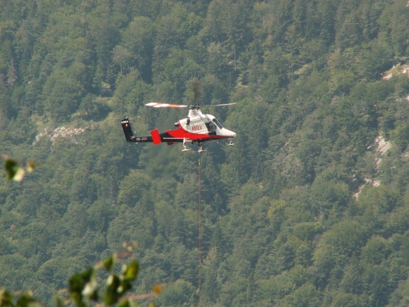 ROTEX Transporthelikopter im Churer Rheintal.06.08.07