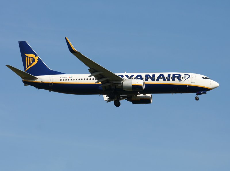 Ryanair B 737-8AS EI-DLM im Landeanflug auf den Flughafen Berlin-Schnefeld am 02.08.2009