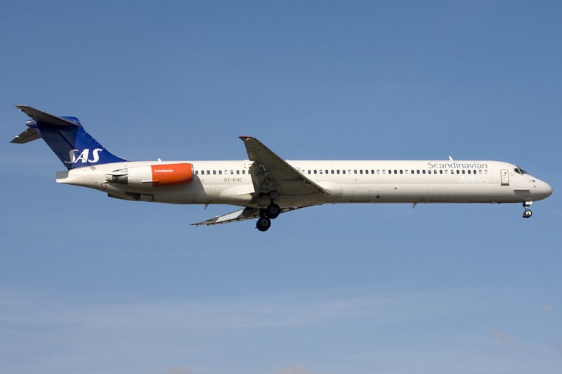 SAS, OY-KHC, McDonnell Douglas, MD-82, 21.02.2009, GVA, Geneve, Switzerland 

