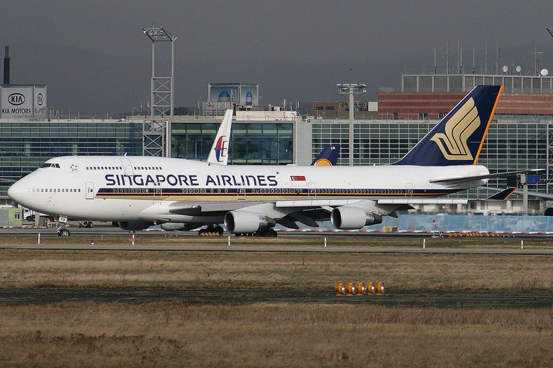 Singapore Airlines Boeing 747-412 9V-SPQ in FRA am 16,03,08
